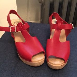 Swedish clogs - red - Lotta from Stockholm 8/39